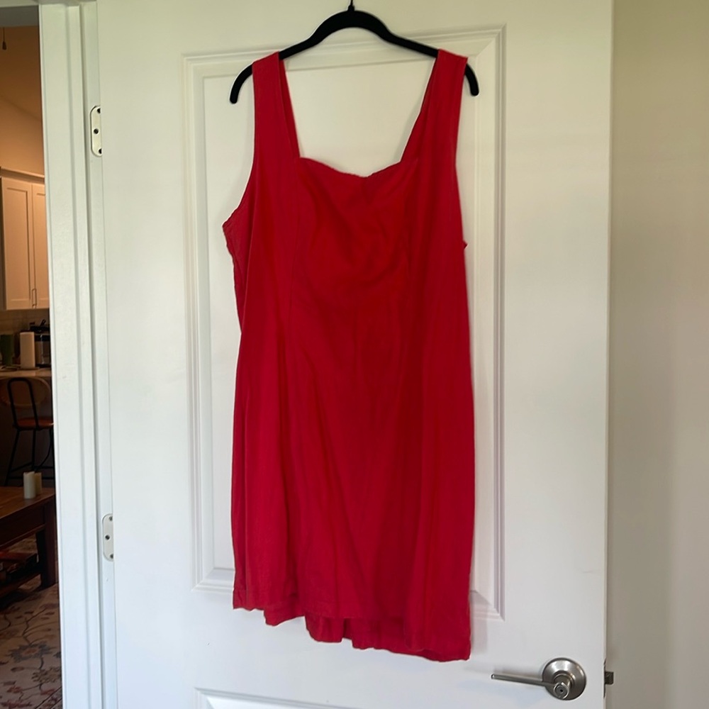 Old navy red linen dress